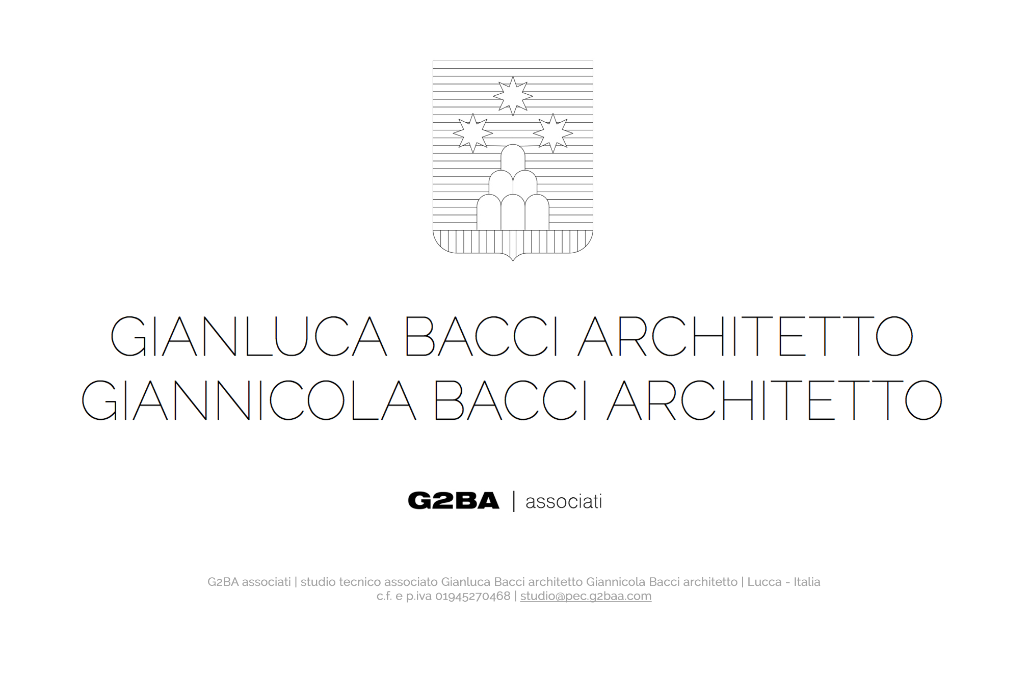 GIANLUCA BACCI ARCHITETTO | GIANNICOLA BACCI ARCHITETTO | G2BA associati